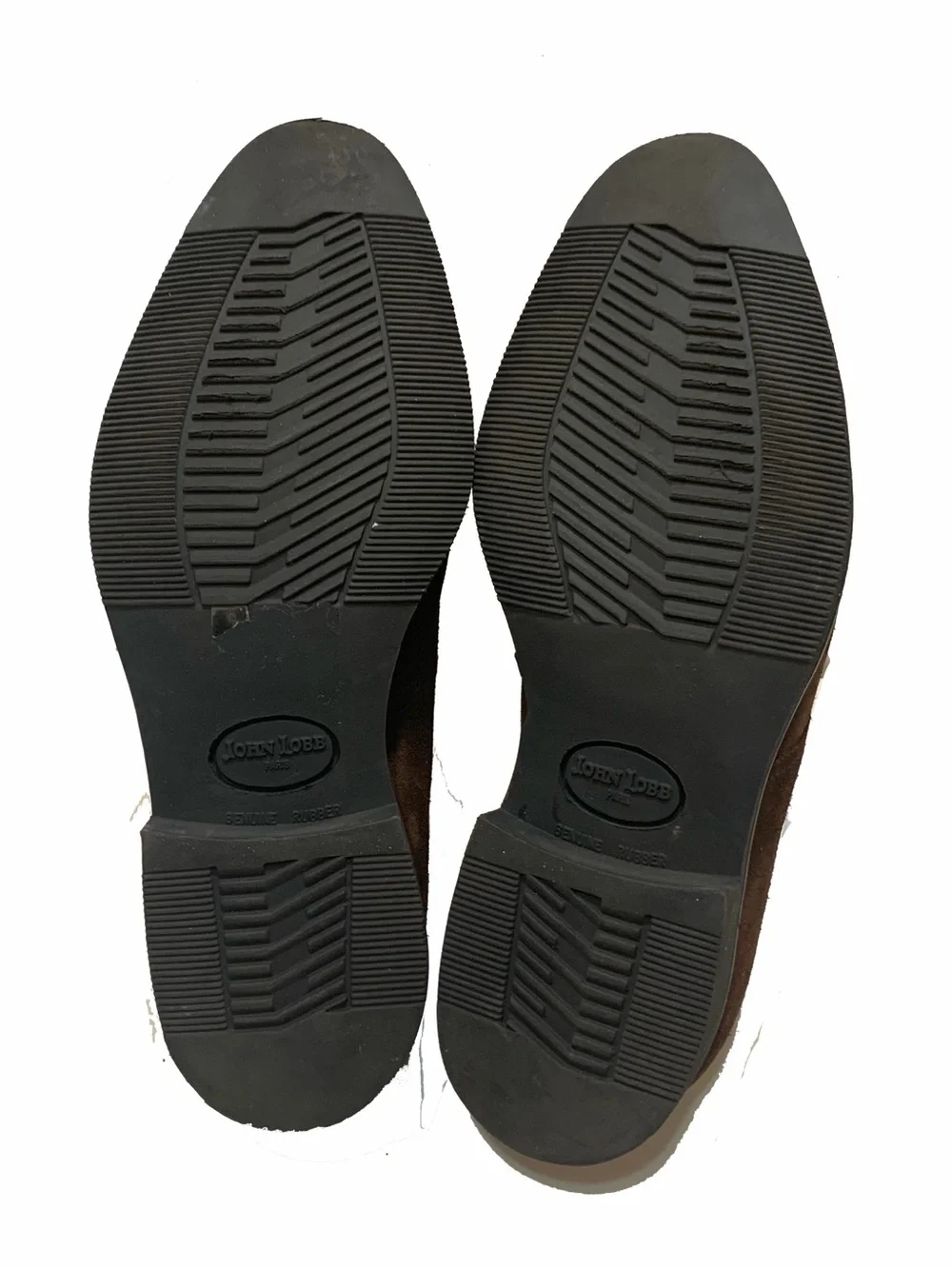 John Lobb Derby suede shoes in dark brown